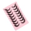 Gmagictobo False Eyelashes Fluffy Cat Eye Lashes Pack Natural Look 3D Faux Mink Lashes Fox Eye Fake Eyelashes 8 Pairs