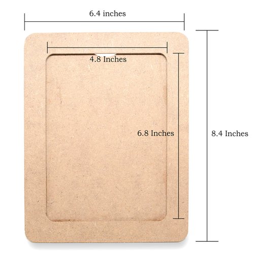 VHALE DIY Paint Your Own Picture Frame, 4 sets of MDF Wood Photo Frames (5 x 7 inch) with Stand, for Children to Paint and Decorate, Classroom Arts and Crafts, Party Favors for Kids