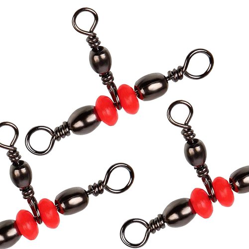 AGOOL Fishing 3 Three Way Swivels, 60pcs Triple Swivel T-Shape Barrel Swivel Cross Line Swivels Fishing Tackle Connector Fishing Line Swivel Catfish Rig Swivels 20 lbs- 100 lbs Test Weight