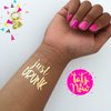 Bachelorette party favors - Drunk in LOVE, bridal party, bridesmaid tattoo, bride, hens party, wedding party, SET OF 12 gold tattoos