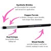 Eyeshadow Blending Crease Makeup Brush - Beauty Junkees Duo Fiber Synthetic Make Up Brushes, Blend Diffuse Cream Powder Eye Shadow, Undereye Concealer, Color Correcting Cosmetics, Vegan Cruelty Free
