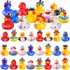 SCIONE Patriotic Rubber Ducks - 24 Pcs Independence Day Novelty Funny Squeeze Baby Shower Bathtub Ducks for Fourth of July Party Supplies