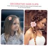 Beatifufu Hair Clips, 7pcs Cherry Blossom & Pink Camellia Flower Hairpins, Hair Barrettes for Women & Girls, Floral Duckbill Hair Clips, Hair Jewels, Pink