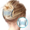 4 PCS Magic Elastic Hair Comb, Stretch Bead Pearls Hair Clips Double Slides Stretching Crystal Hairpins Combs for Women Girl Popular DIY Hair Styling Accessories ( Red Blue White Pink )