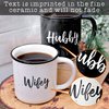 MAINEVENT Wifey Hubby Mugs Set of 2 Coffee Mug 11 Ounce, Bride Groom Mug Set Wedding Gift to Give, Couples Coffee Mug Set Quote, Newlywed Coffee Mug Gift Set, Mr Mrs Mugs for Married Couple