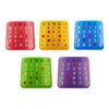 Yuanhe Shutter Slide Bingo Cards - 5 Pack Multi Color Extra Thick Stitched, Easy Read with Finger-Tip Sliding Windows