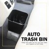 HAUSSIMPLE Car Trash Can - Spill Proof Plastic Car Garbage Can - Basket Bin Organizer 1.4 Gallon with Stability Flap for Cars and Trucks - Litter Waste Car Trash Cans (Black without Trash Bag)