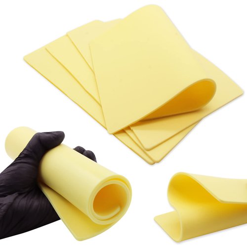 3 Sheets Blank Silicone Tattoo Practice Skin Narkysus 8" x 12" Tattoo Skin Practice Double Sides 3MM Thick Tattoo Fake Skin Practice Skins for Beginners and Experienced Artists