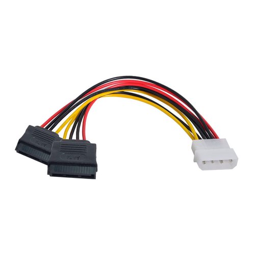chenyang IDE 4Pin 1 to 2 SATA 15Pin Hard Disk SDD Power Supply Extension Cable 15cm
