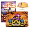 ilauke Art & Craft Activity - Foil Fun Art Craft Paper Kid Carft, DIY Creative Activity, Foil Art Stickers for Birthday Halloween for Boys & Girls Ages 3, 4, 5, 6, 7